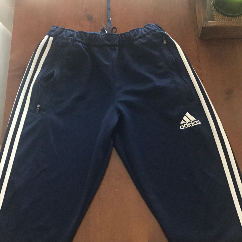 Men's Navy Adidas Climacool soccer pants - M